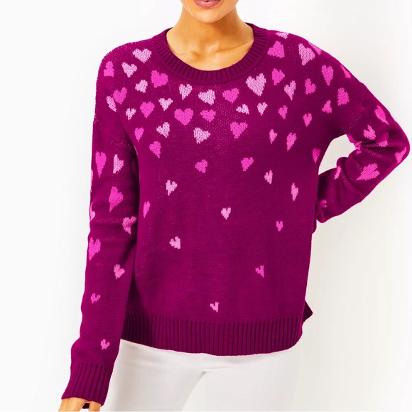 Lilly Pulitzer XS heart sweater - Picture 1 of 3